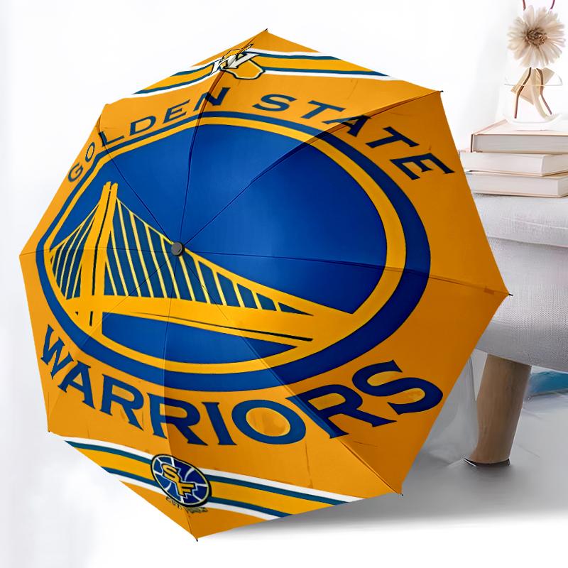Printed Golden State Warriors logo Folding Umbrella,Outdoor,Leisure,And Travel Umbrella,Durable Umbrella Fabric,Birthday And Holiday Gift