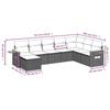 VidaXL Garden Lounge Set with Cushions 8 Pcs, Patio Sofas, Patio Furniture Set, Outdoor Furniture, Black 3227084