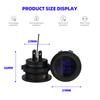 Kebidumei Car Round Temperature Voltmeter 12-24V Auto Voltage Meter Display Digital Measurement Car Motorcycle Boat Thermometer