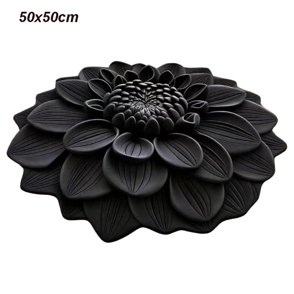 New Special-shaped 3D Flower Carpet Non-slip Crystal Velvet Bathroom Floor Mat Absorbent Soft Peony Floor Mat Home Decor