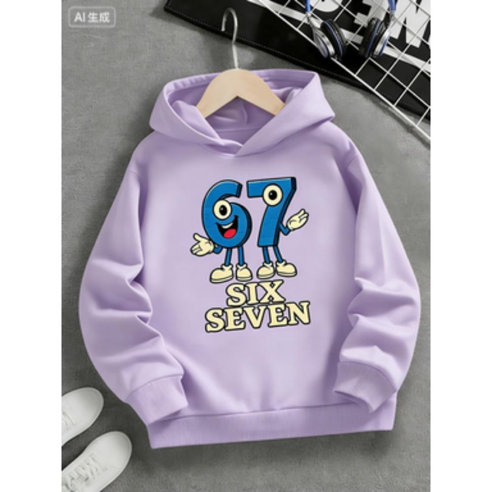 Spring Autumn 67 Print Women's Hoodie Funny Pullover Fashionable and Fun Sweatshirt Men's Hoodie Top