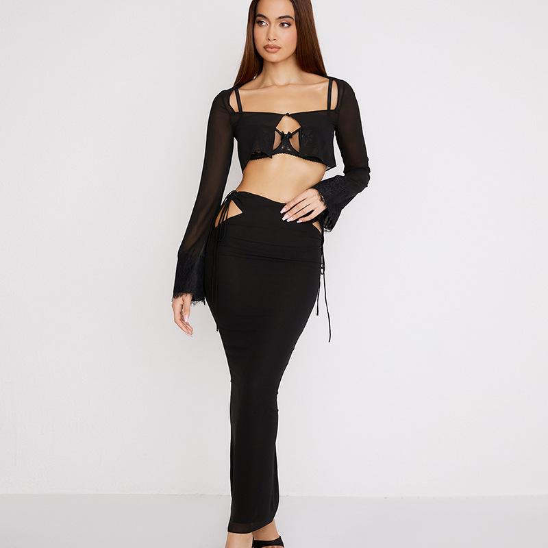 Sady Y2K Dámské soupravy dvoudílných outfitů Dámská 2dílná letní košilka+sukně Dámské teplákové soupravy pro rok 2022