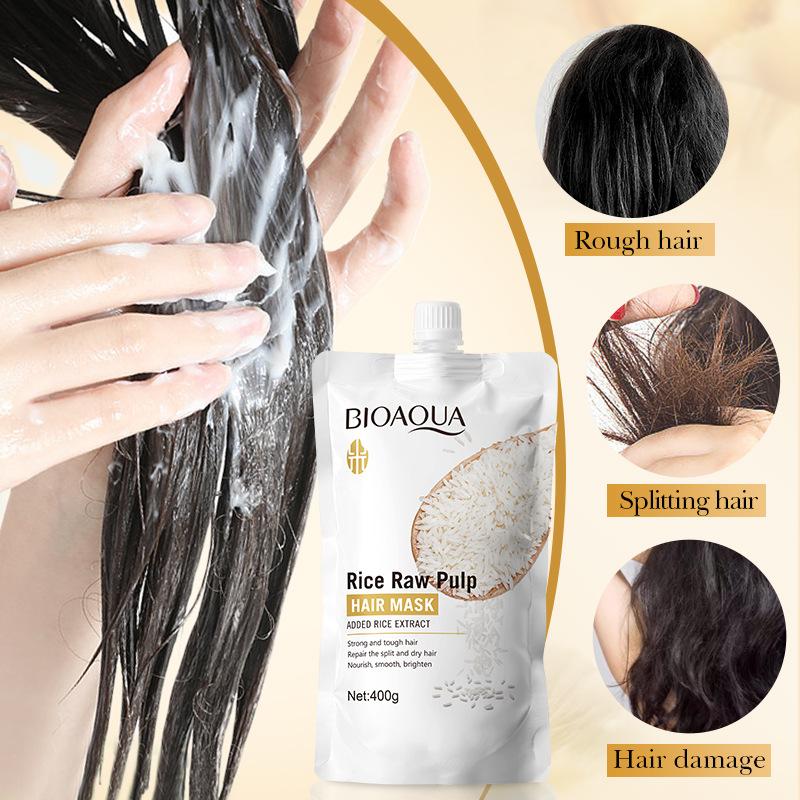BIOAOUA Smooth Smooth Volume Conditioner Rice Plasma Hair Mask