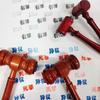 Tool Judge Stamp Hammer Inkpad Mini Judge Gavel Toy Wooden Hammer  Notebook Decoration
