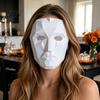 Unique Halloween Costume Mask Geometric Mask, Polygonal Cool Party with Mesh Eyes, Face Black White Cosplay for Masquerade, Accessory Stylish Angular