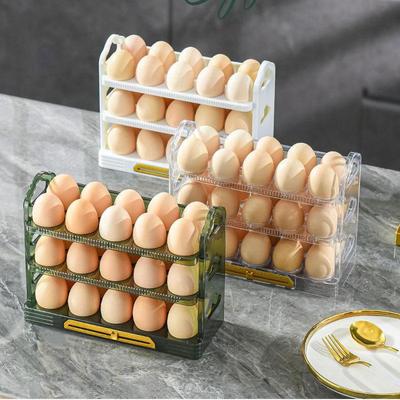 Egg Holder for Fridge Egg Storage Container for Refrigerator Door Stores 30 Eggs