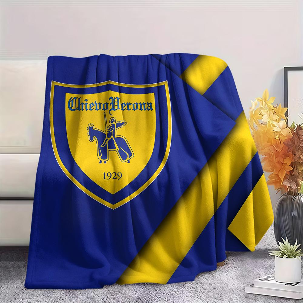 Hellas Verona FC Druck Flanelldecke, Hohe Qualität, Bequem für Alle Jahreszeiten, Heimdekoration, Wärme und Komfort