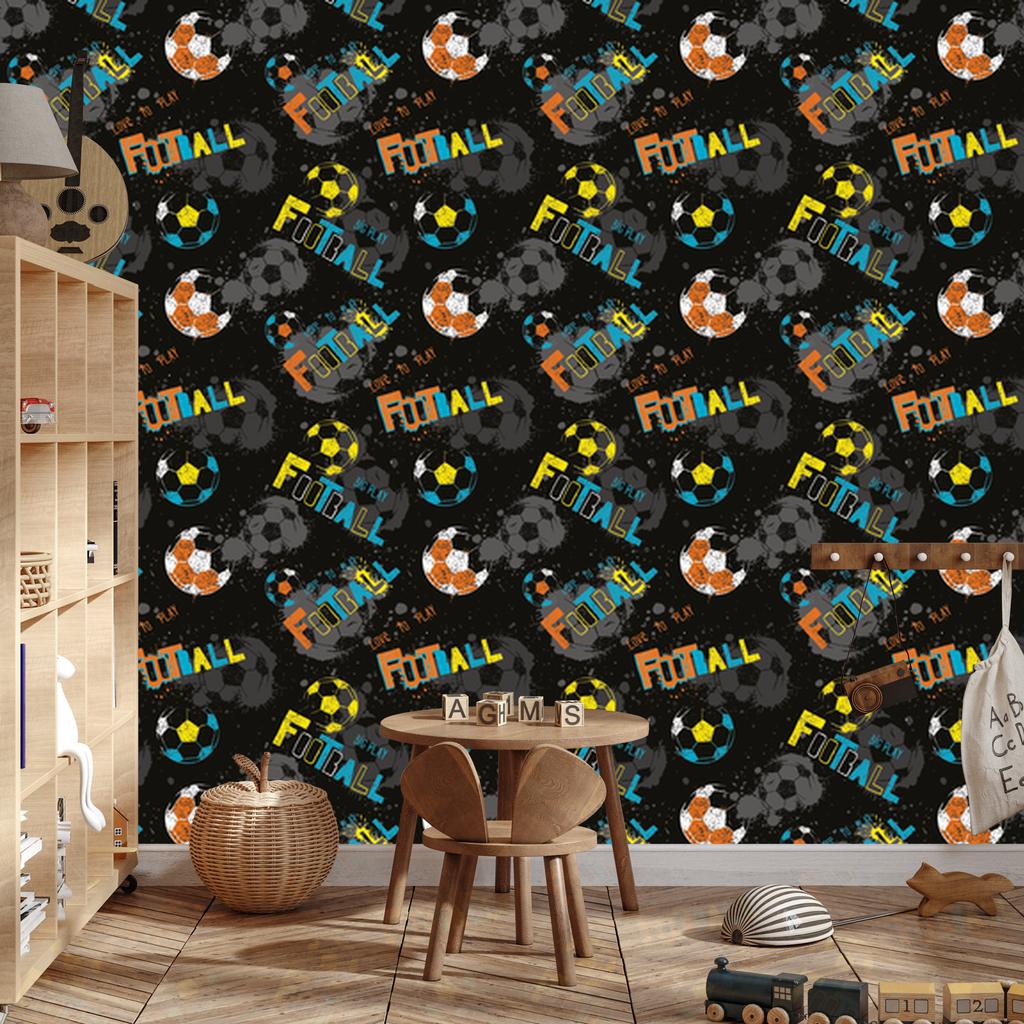 Colorful Football Wallpaper for Living Room and Bedroom 50x1000