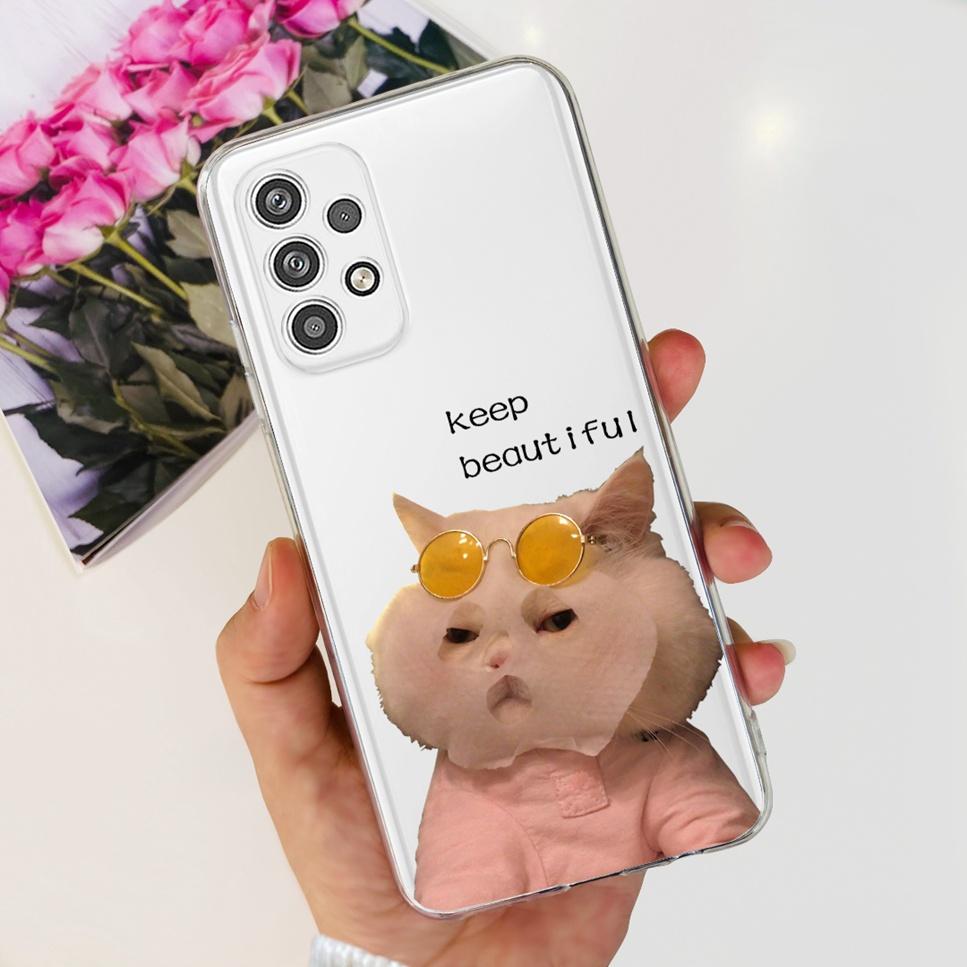 Für Samsung Galaxy A23 5G A23 4G Hülle Cartoon Astronaut Katze Weiche Silikon TPU Abdeckung Für Samsung A23 a23 6.6" Stoßstange Handyhülle