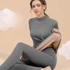 Thermal Underwear Sets for Women Mid-high Collar Winter Warmth High Stretch Base Thick Velvet Tops Trousers Seamless Lingerie