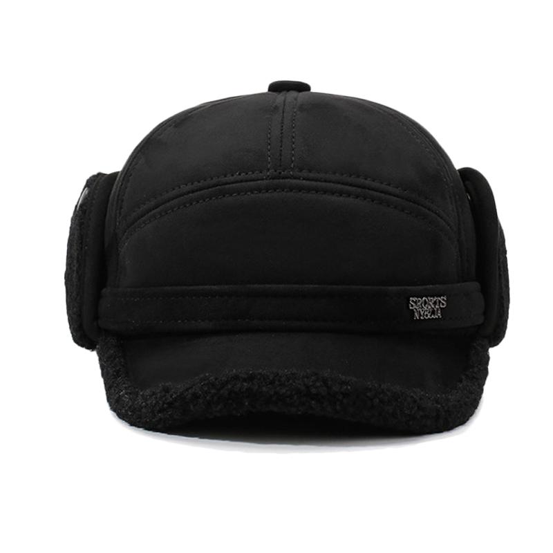 Autumn Winter Warm Bomber Hat Men's Father Outdoor Thick Middle-Aged and Elderly Velvet Hat Ear Protection Hat