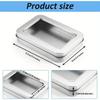 10/20/30/40pcs Silvery Metal Tins with Clear Lid Portable Non-Hinged Mini Rectangular Storage Box Storing Small Items Home Craft