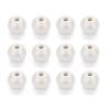 100 τεμάχια Pearl White Βαμμένες Ξύλινες Χάντρες Spacer Jewelry Κατασκευή 8mm