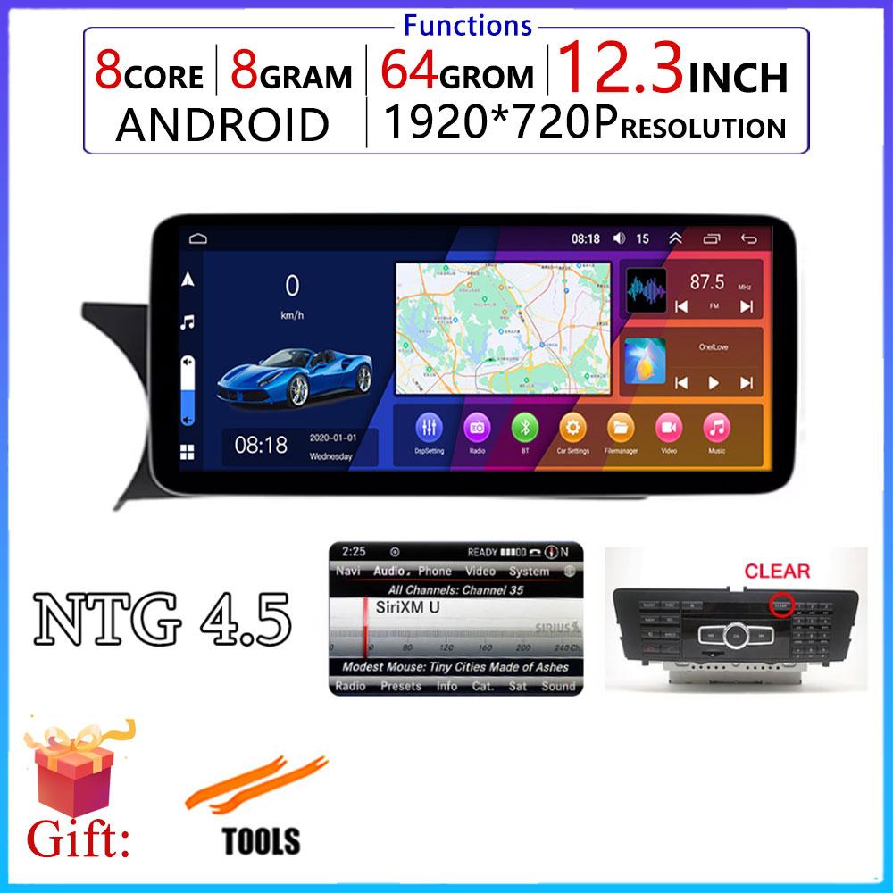 Android OS 12.3'' For Mercedes W204 W205 X253 W446 2007 - 2018 4G WIFI IPS Screen Car Stereo GPS Navigation Auto Radio