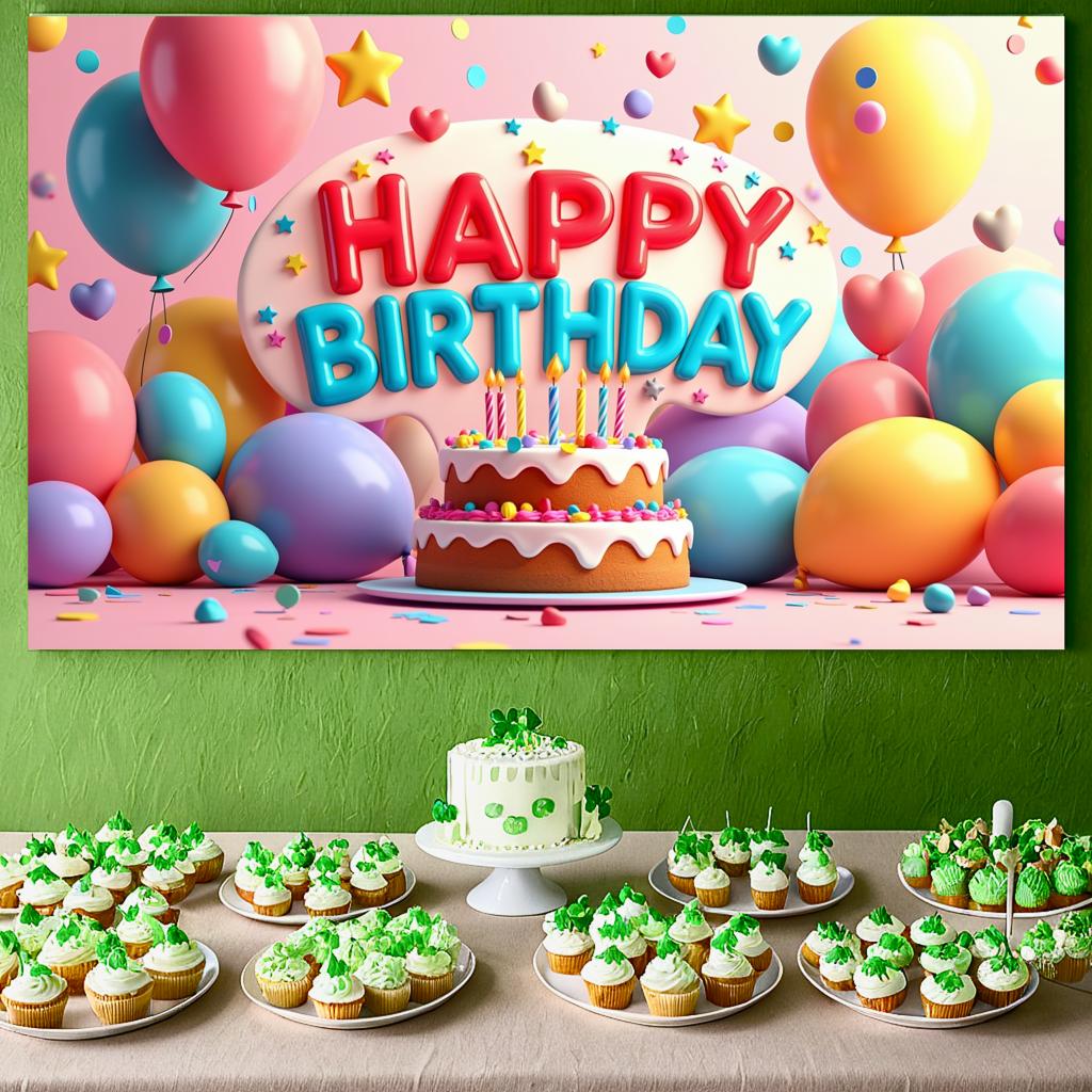 Lightweight Cake Banner Event Supplies Balloons Decor For Gathering Party Adult