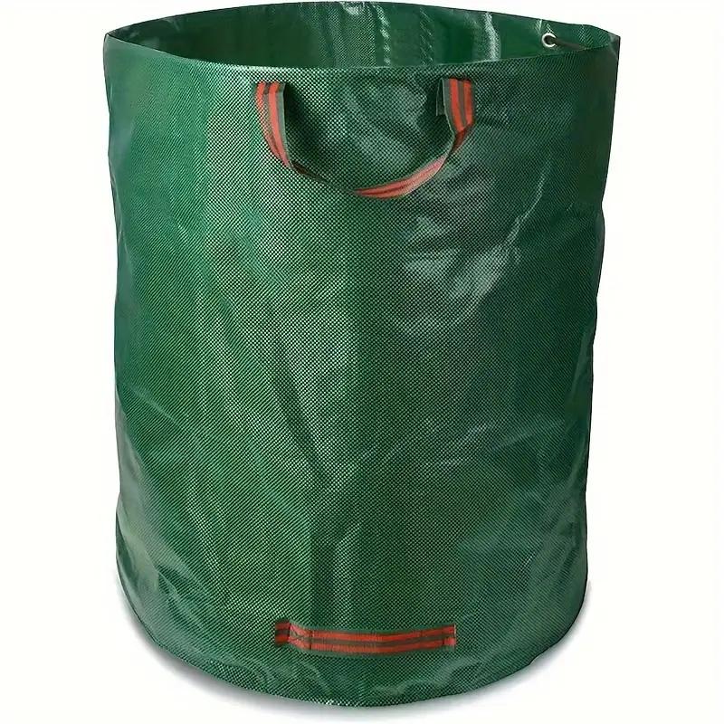 

1 Pack, 72-gallon Reusable Garden Leaves Debris Garbage Bag, Outdoor Camping Foldable Trash Can Portable Camping Garden Bin Bag армия зеленый
