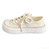 Thick Soled Canvas Shoes for Women's Spring Summer New Style Niche Original Breathable Simple Comfortable White Shoes