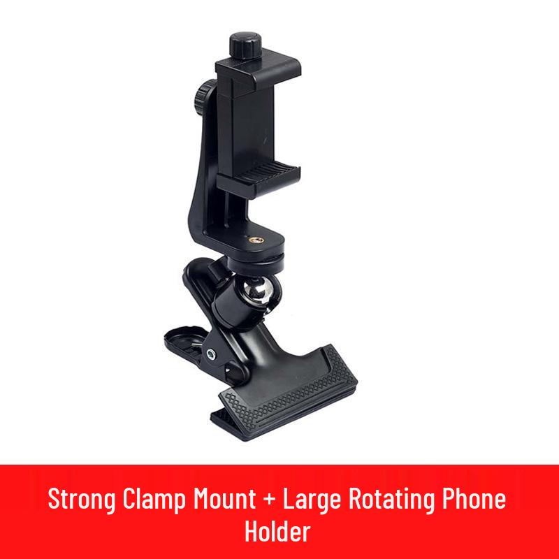 Universal Metal Desktop Stand for Mobile Live Streaming & Photography - Strong Clip, 1/4" Extension