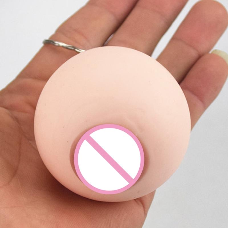 Juguete Divertido Squishy Pecho Alivia el Estrés Juguete Adultos Ansiedad Atención Práctico Antiestrés Bol de Bromas Gadgets para Apretar Juguetes