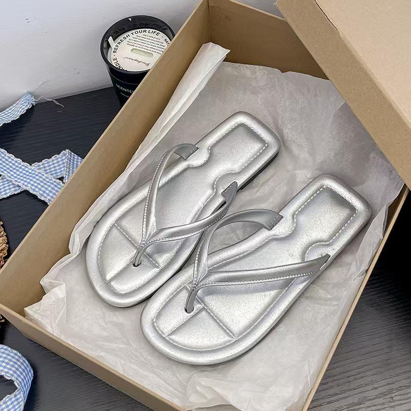 

Women s Summer Slip-On Soft Sole Beach Sandals 36-37 срібний