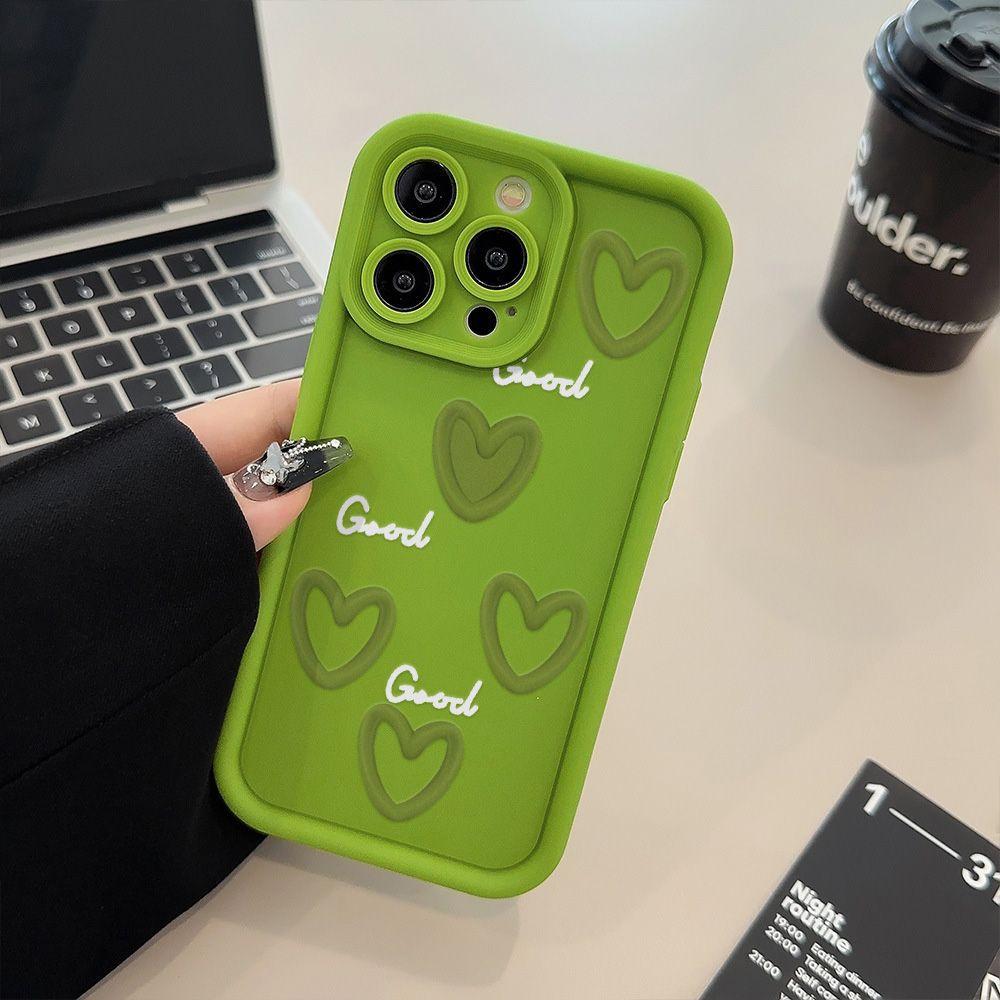 Cool Green Love for iPhone17PorMax Phone Case 17 Apple 16 Matte 14/15 Premium 13