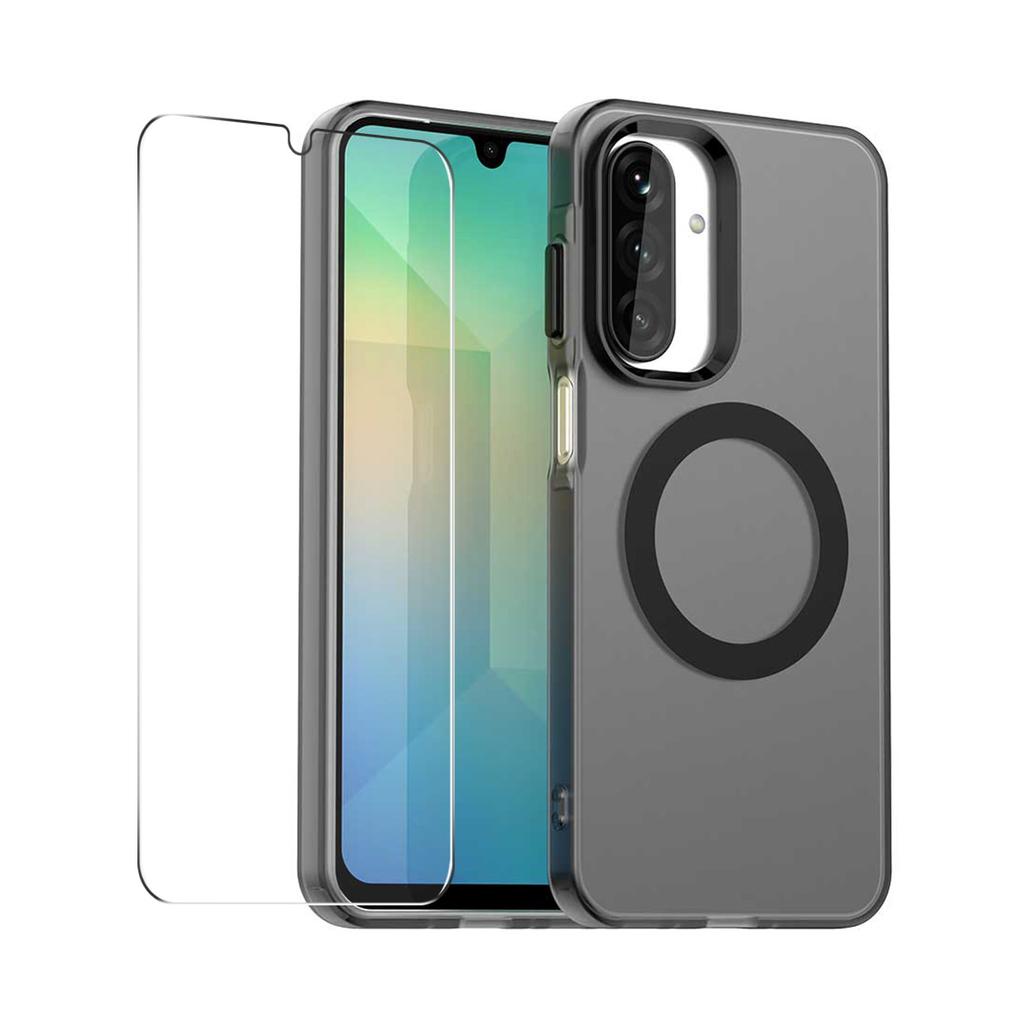 For Samsung Galaxy A17 4G/Galaxy A26 5G/Galaxy A17 5G Magnetic Case with 9H Tempered Glass ENKAY HAT PRINCE PC TPU Phone Cover