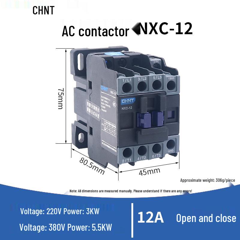 Chint AC Contactor CJX2 Series 65A, 220V/380V, 09-40A Range
