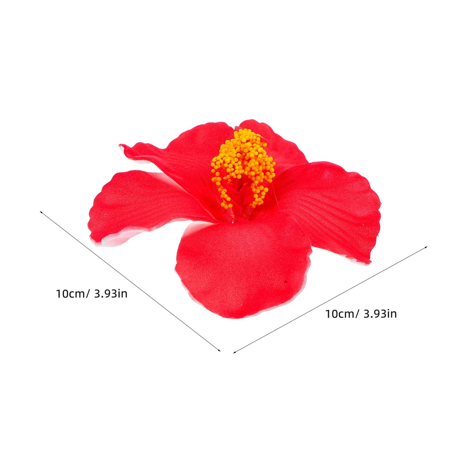 

12pcs Tropical Faux Flowers For Hawaiian Party Decorations Diy Artificial Summer Flower Arrangements Beach Wedding Birthday красный