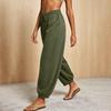 Women's Color Elastic Waist Drawstring Pants with Pockets, Casual Pants