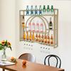 Wall Mounted Iron Wine Rack,Gold Wine Bottle Shelf 100*15*80cm Applicable Bottles Within 10cm for Home and Commercial