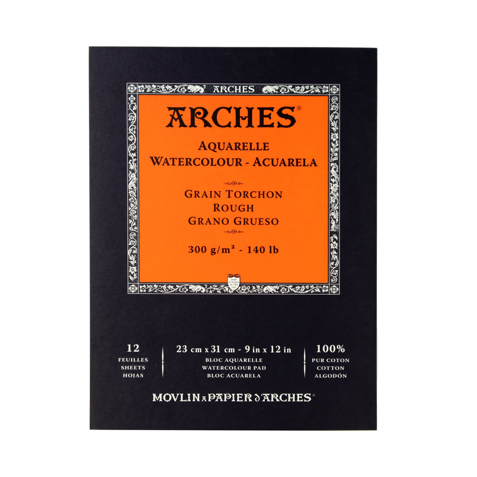 

Arches Watercolor Paper Pad Coarse Torsion 23X31cm 12 sheets 300g/m2 (39530010)