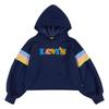 Hooded Sweatshirt for Girls Full Sleeve High Rise Girl Dark Blue