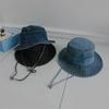 Women's Jean Washed Cutout Hiking Bucket Hat