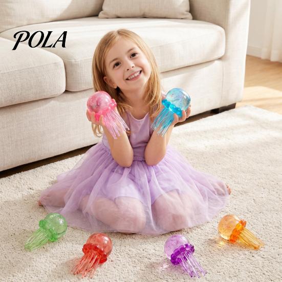 Soft Sensory Toy TPR Stress Relief Set, Slow-Rising Jellyfish, Ice Cream, Bunny Slow Hand Exercise Ball Rising Squeeze Toys, Odorless Fidget