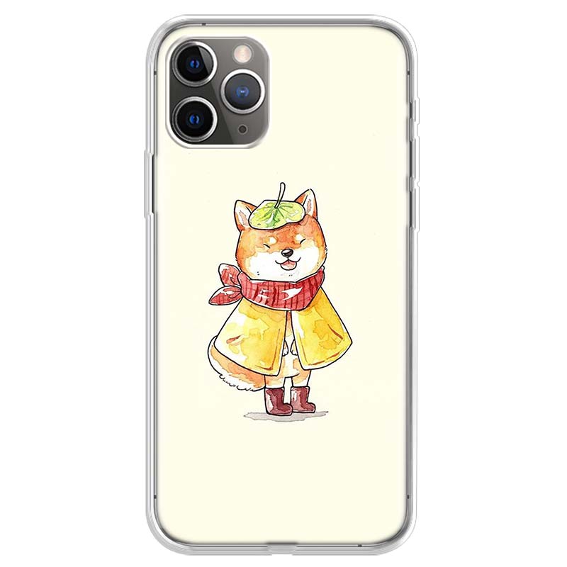 

Animal Shiba Inu Painted Phone Case For iPhone 17 Air 11 13 Mini 14 15 Plus 16 12 Pro Max 16E SE 7 8 Pattern Soft TPU Back Cover iPhone 11