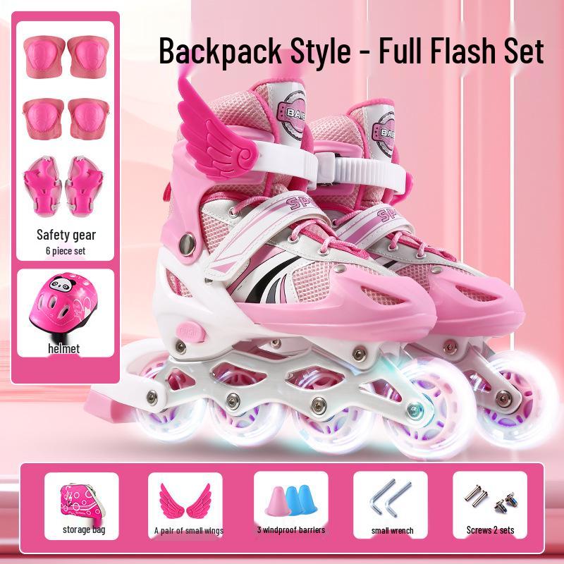 Kids' Inline & Ice Skates Set for Ages 3-15 - Beginner Rollerblades for Boys & Girls