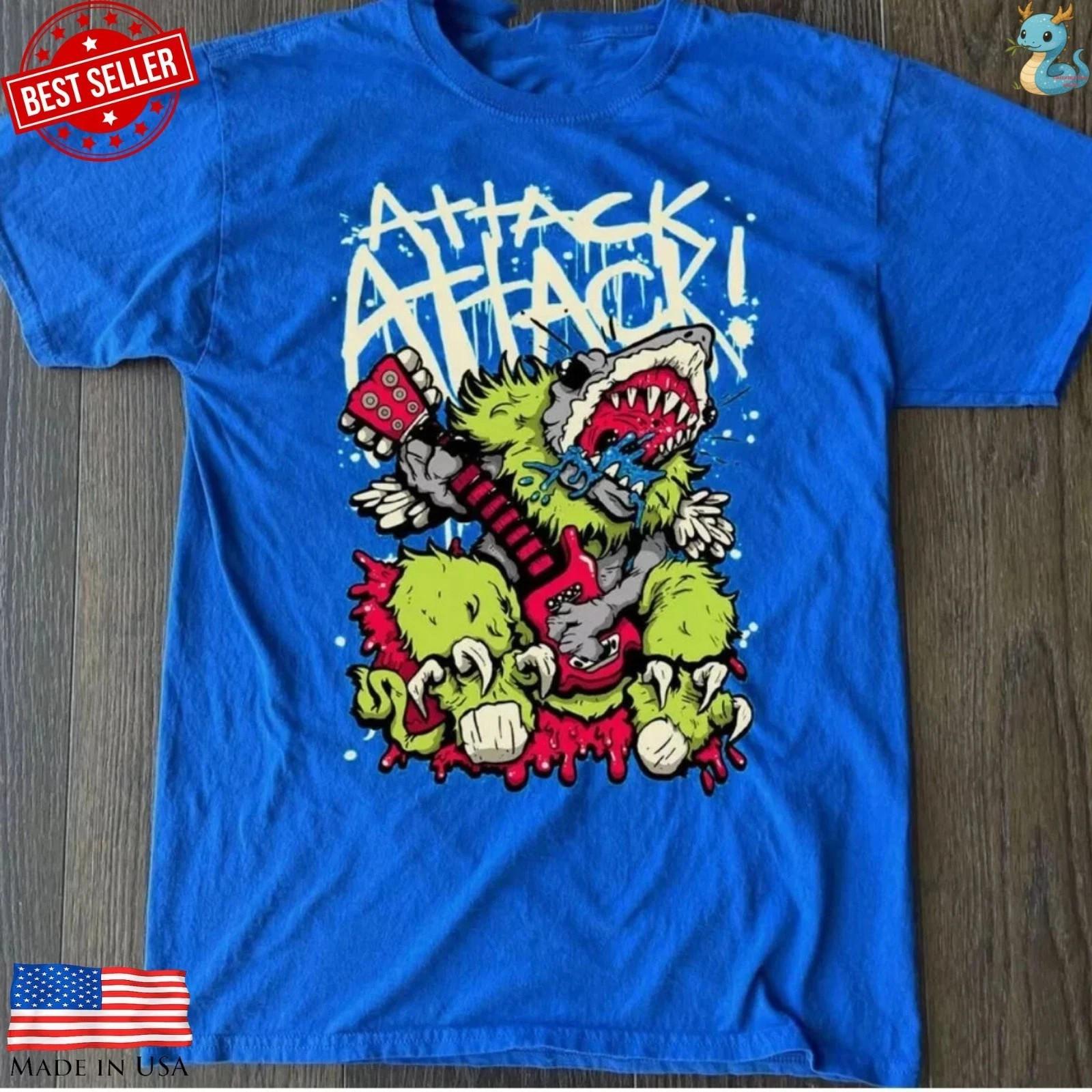 Rare Attack Attack! Band Gift For Fan All Size Blue T-shirt Gift for Friends All L