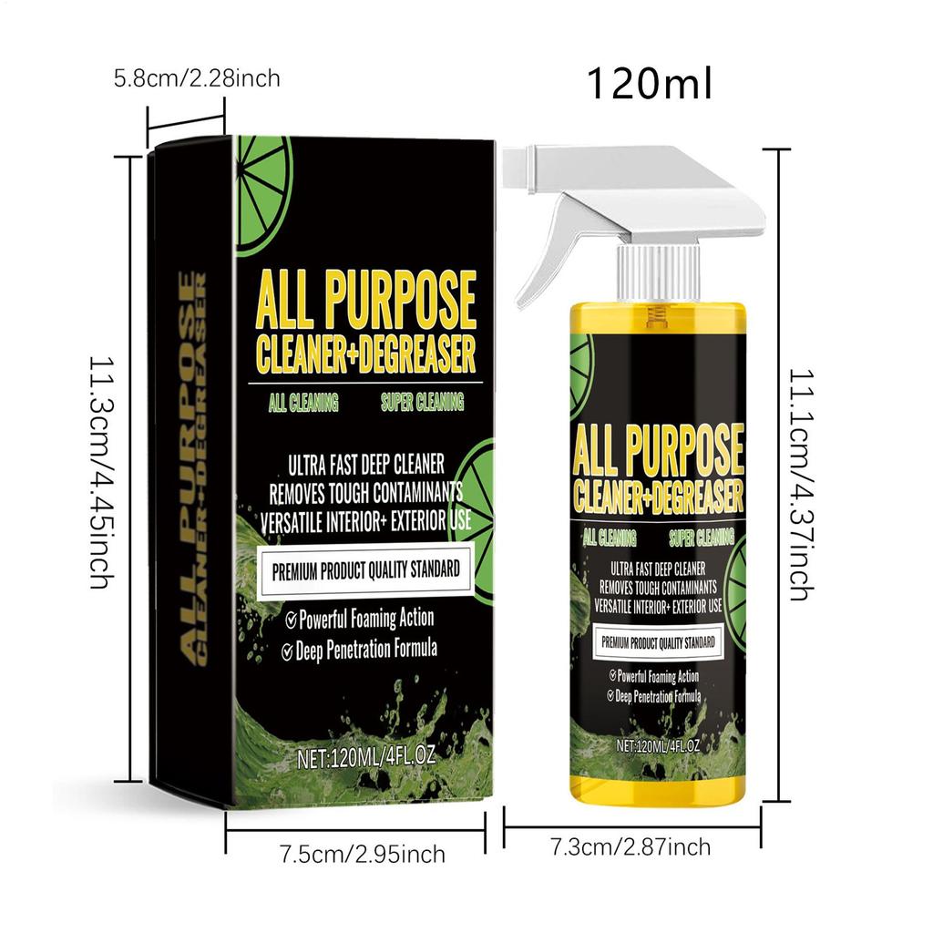 Interior Detailer Spray 120ml Degreaser Spray Truck Degreaser For Interior Leather Carpet Upholstery Glass Fabric Trim Truck Car