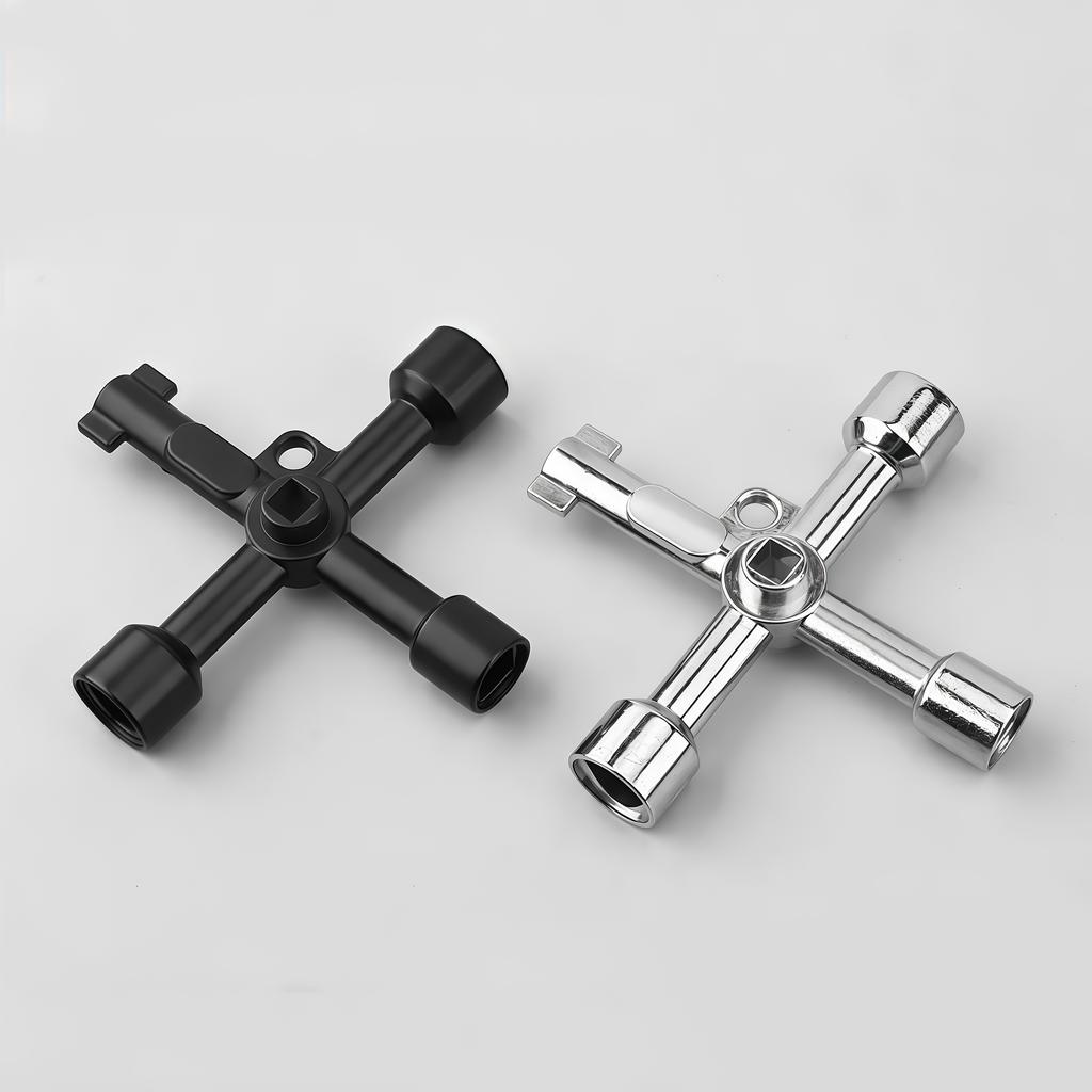 2pcs Cross Wrench, Hexagonal Shaft, Triangular Shaft, Square Shaft, Etc. Suitable for Faucet Valves, Distribution Boxes, Elevator Doors and Other