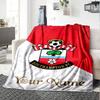 Name Custom Southampton Fc Logo Print Flannel Blanket High Quality Warm Comfortable Cover for All Seasons Perfect for Gifts Home Decor