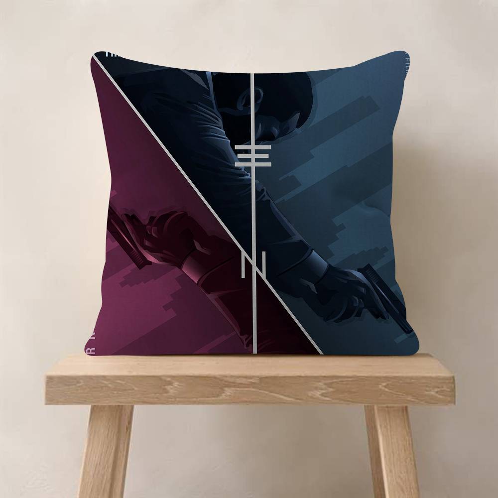Nolan Robert Pattinson Movie Tenet Maple Design Cushion Cover Happy Autumn Harvest Decor Holiday Decorati Pillow Cover