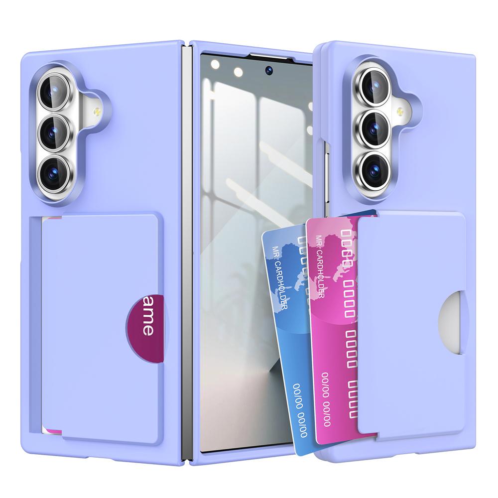 Matte Hard PC Card Slot Holder Shockproof Phone Case for Samsung Galaxy Z Fold 8 Ultra Fold 7 6 Folding Protective Back Cover
