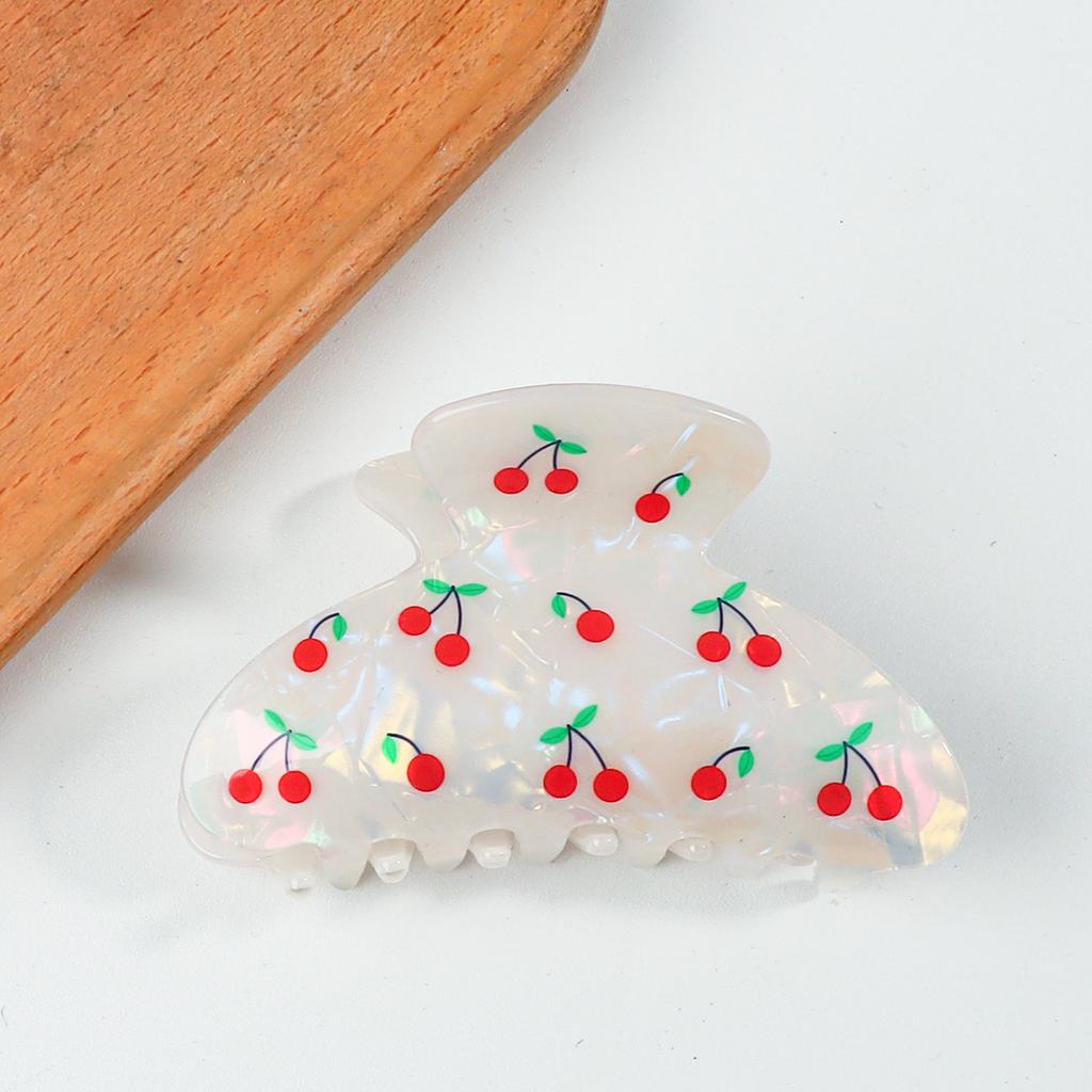 8.6cm New Fruit Lemon Print Hair Claw Summer Simple Colorful Claw Clip Fashion Crab Hair Clips Hair Accessories for Women Girls