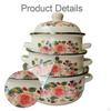 3 Enameled Pots with Lids And Flat Bottoms of 1.2 L, 1.5 L 1.8 L. Ideal for Induction Cookers