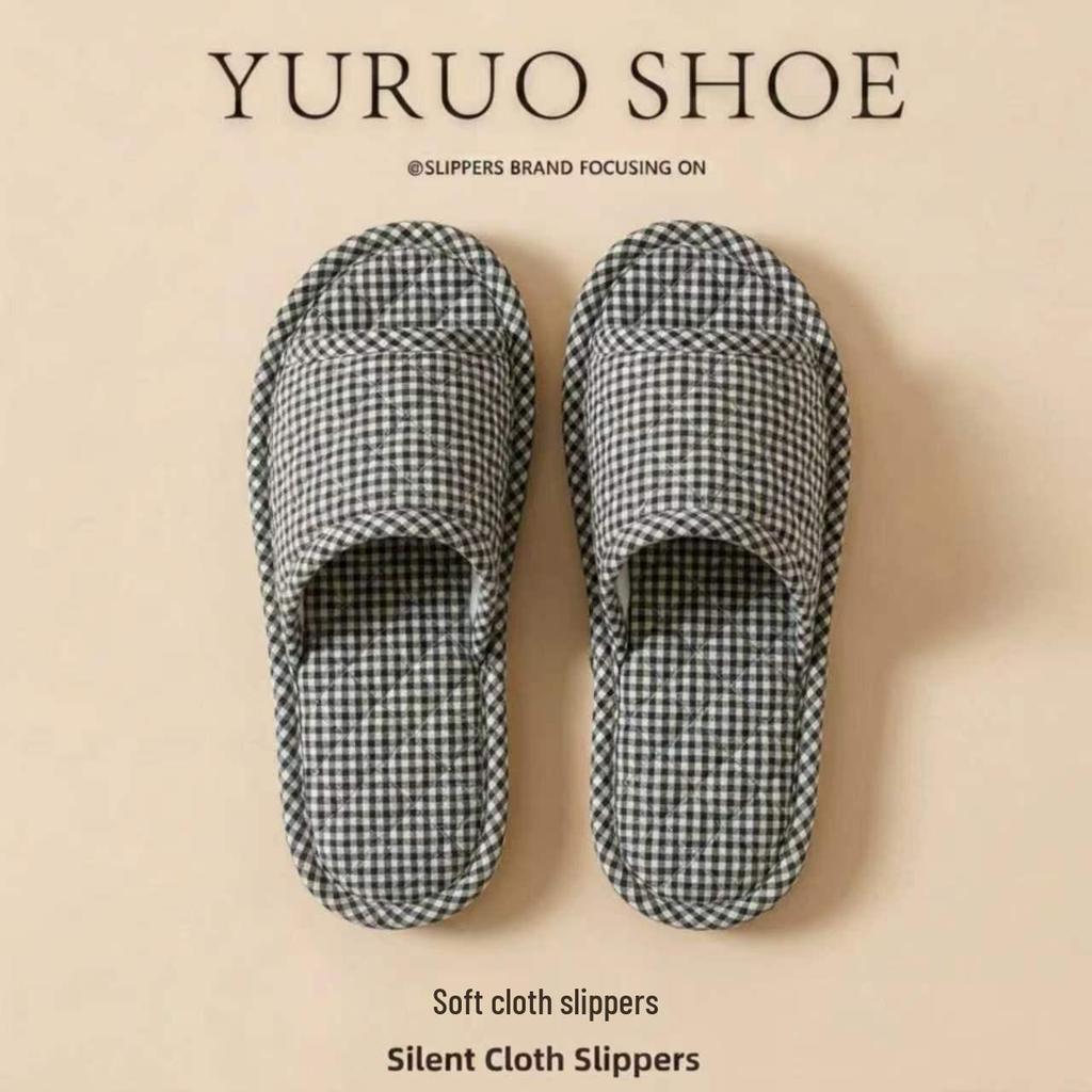 2025 Unisex Linen Slippers: Silent, Non-slip Cotton for All Seasons, Ideal for Home and Indoor Wooden Floors.
