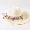 Pălărie de cowboy western clasică populară europeană și americană din paie împletită pentru bărbați și femei, pălărie de top fashion de exterior în stil OL împletită