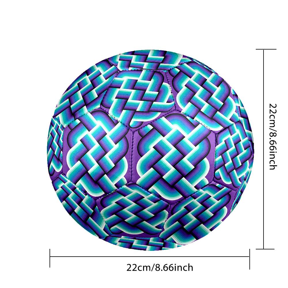 1pc Colorful Knot Size 5 Soccer Ball Professional Match Training Football Indoor &Outdoor Sports Ball Lightweight Durable c6535