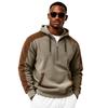 Men's Corduroy Hoodie Casual Long Sleeve Sweatshirt for Fall and Winter