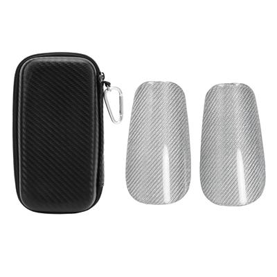 2 Pcs Soccer Shin Guard Super Lightweight High Strength Carbon Fiber EVA Foam Cushioning Football