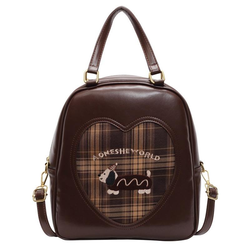 

Новый ретро рюкзак-сумка с таксой женский осенний модный клетчатый рюкзак большой вместимости студенческий школьный рюкзак